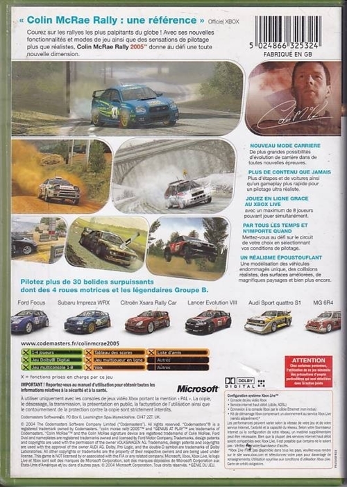 Colin Mcrae Rally 2005 - XBOX (B Grade) (Genbrug)